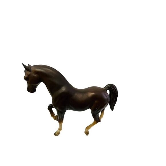 Vintage Breyer Dark Brown Horse Animal Figure Plastic Stallon Mare Saddlebred Cl - Picture 2 of 13